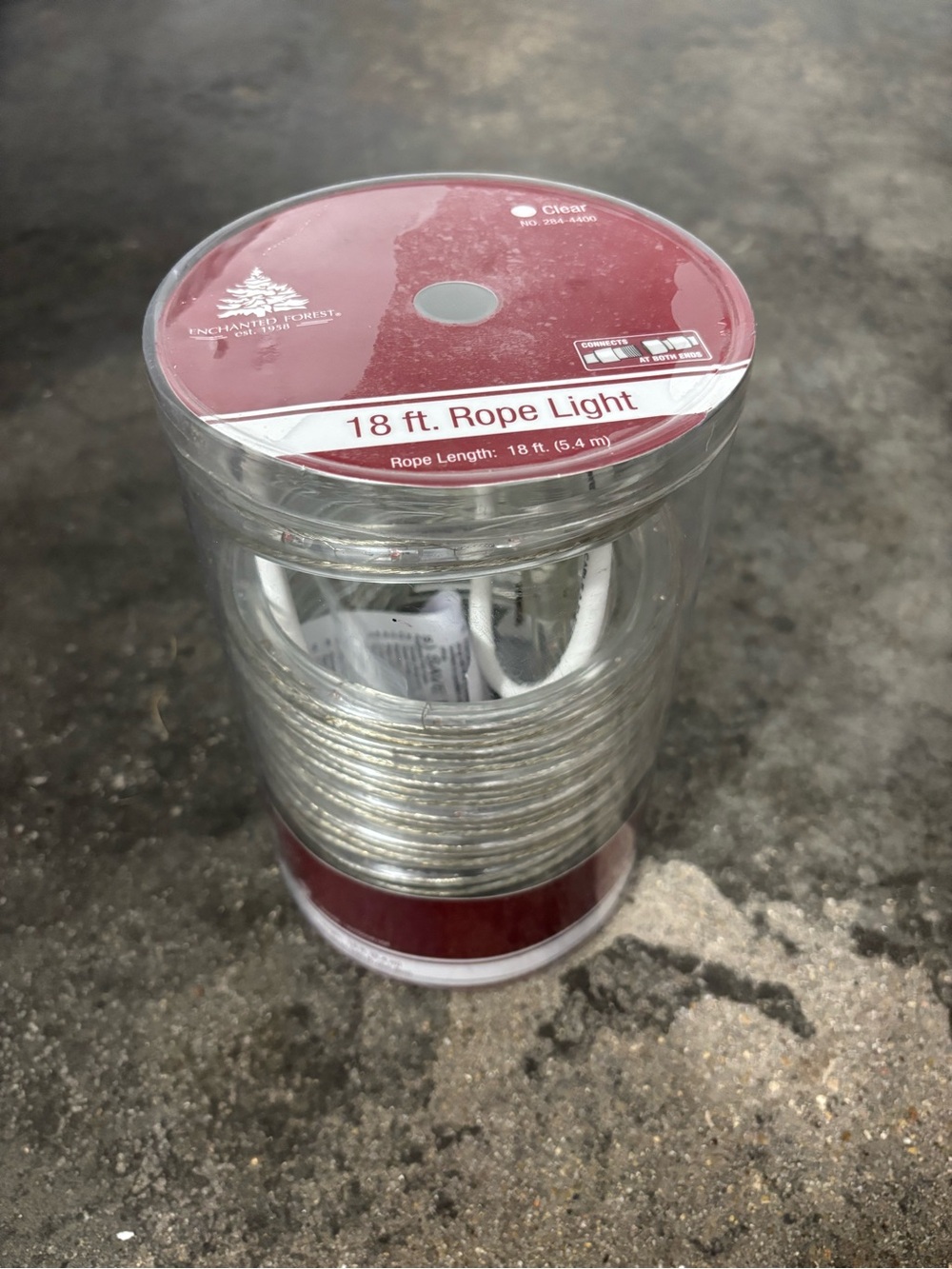 18 ft. Clear Rope Light - Silver